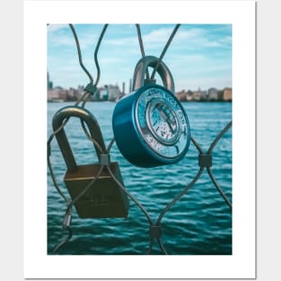 Love Padlocks Manhattan Skyline NYC Posters and Art